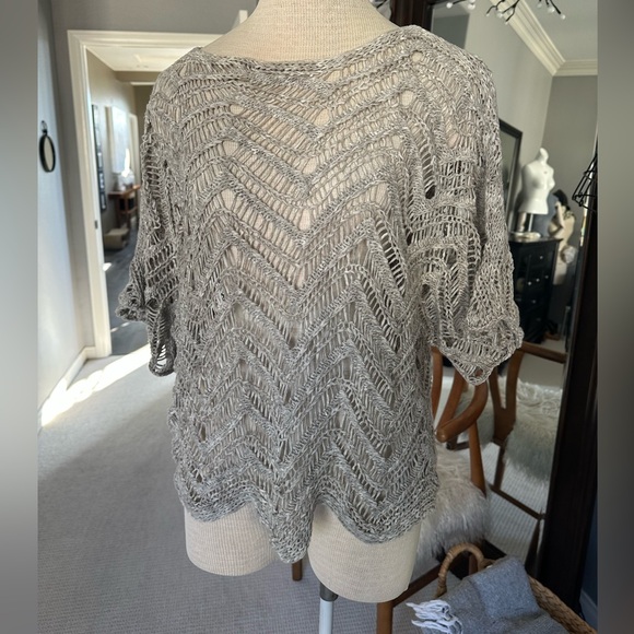 Eileen Fisher open-knit scoop neck sweater, size medium - Picture 4 of 11